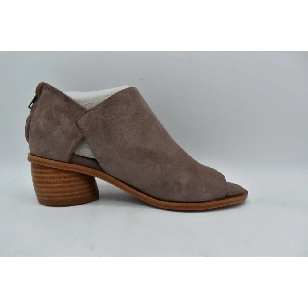 Sofft Womens 9 Carleigh‎ Lavender Grey Leather Heeled Open Toe Sandals Shoes
